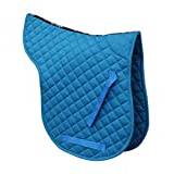 Rhinegold Cotton Quilted Numnah-Pony-Turquoise