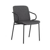 SWEDESE Amstelle armchair - metal frame - Black steel, bardal 770 Grey Designer Furniture From Holloways Of Ludlow