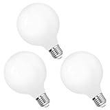 ENUOTEK LED E27 Edison Screw Light Bulb 6W 680Lm Nature White 4000K, G95 Long Filament Large Globe E27 LED Bulb, Replace 60W Incandescent Lamps, for Pendant Wall Bedside Lamp, Not Dimmable Pack of 3