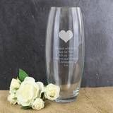 Personalised Heart Vase Gift - One Size