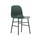 Normann Copenhagen Form chair - metal legs - Steel, Green Designer Furniture From Holloways Of Ludlow