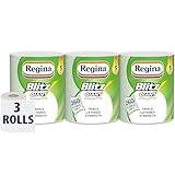 Regina Blitz Giant – 3 Rolls Multi-Purpose Household Towel, 3 Ply, 260 Sheets Per Roll, Triple Layered Strength, Household Towels Made With Virgin Pulp, Recyclable Paper Packaging, and FSC Certified