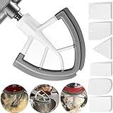 HOMGEN Flex Edge Beater for KitchenAid Mixer, Flat Beater Attachment for 4.5/5 QT Tilt-Head Kitchenaid Stand Mixer Replacement Beater Paddle Accessories with Scrapers