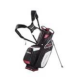MacGregor Paramount Hybrid 14 Golf Club Stand Carry Trolley Bag, Black/Red