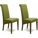 Homestyle Chair Collection Italia Green Fabric Chair Pair