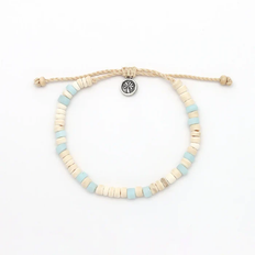 Pineapple Island Frosted Glass & Coconut Bead Anklet - One Size