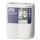 Kitchen Roll 2-Ply Multipurpose Strong and Absorbent Tissue 64 Sheets Cleaning Hand Wipes Paper Towel Pack of 2