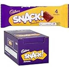 Cadbury Snack Shortcake Chocolate Biscuit 40g x Case of 36 | shortcake biscuits covered in Cadburys milk chocolate | Individually Wrapped - Pack of 4 biscuits | Sold by Essential Products
