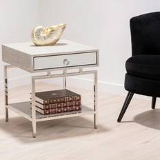 Kensington Townhouse Bedside Table - Silver by Fifty Five South