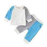 Xmiral Toddler Girls Boys Winter Long Sleeve Tops Pants 2PCS Outfits Clothes Set for Babys Clothes Underwear Set Baby Swaddles for Girls (A, 6-9 Months)