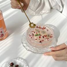 SHEIN pc Trendy Glass Dessert Bowl Set For Sweets Ice Cream Yogurt Birds Nest Snacks Shaved Ice Cream Exquisite