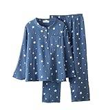 Hotfiary Girls Boys Pyjamas Set Cotton Long Sleeve Sleepwear Tops Shirts & Pants Toddler Kids Nightwear Outfits for Age 3-10 Years
