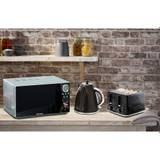 Black Argyle Kettle & Toaster & Microwave Set