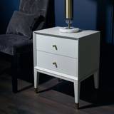 Bayeux White Bedside Table - RV Astley