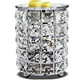 Wrought Iron Crystal Wax Melt Warmer Electric Oil Wax Melt Burner For Home, Kitchen, Living Room, Bedroom, SPA (Silver)