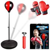 The Magic Toy Shop Kids Boxing Set Punch Ball Bag with Gloves Freestanding Junior Punching Kit