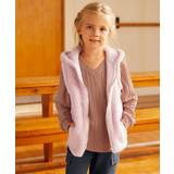 S+B Kids by Suzanne Betro Girls' Outerwear Vests Pink - Pink Faux Fur Vest & Dusty Pink V-Neck Top