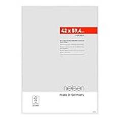 nielsen Photo Frame A2, 42x59.4cm, Aluminium Picture Frame, Atlanta White Photo Frame A2 with Shatterproof Acrylic Glass and Push and Turn Clips - Matt White