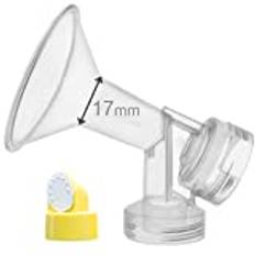 Maymom Breast Shield with Valve and Membrane for Medela Breast Pumps (17 mm, 1- Piece)