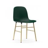 Normann Copenhagen Form chair - metal legs - Brass, Green Designer Furniture From Holloways Of Ludlow