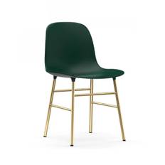Normann Copenhagen Form chair - metal legs - Brass, Green Designer Furniture From Holloways Of Ludlow
