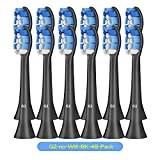 giss Gum Health Toothbrush Heads Fit For Phillips Sonicare Toothbrush HX6068 HX6730 HX6930 HX3220 HX9023/65 HX9033 HX6250 2/3 Series (Color : G2-no Wifi-48BK)
