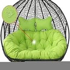 STORYSUNG Hanging Hammock Chair Cushion Replacement, 2 Seater Egg Chair Swing Cushion Outdoor, Washable Thick Large Wicker Swing Chair, Waterproof and Sun-Resistant(J)