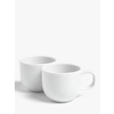 John Lewis ANYDAY Dine Espresso Cups, Set of 2, White, 80ml