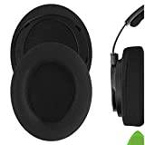 Geekria Comfort Mesh Fabric Replacement Ear Pads for Philips SHP9500, SHP9500S Headphones Ear Cushions, Headset Earpads, Ear Cups Cover Repair Parts (Black)