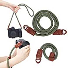 WEBEEDY 2-Styles Camera Strap Wrist Straps Nylon Quick Release Nylon Climbing Rope Camera Shoulder Neck Strap