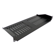 All-Rack Front Fixing Cantilever Shelf for Wall Cabinet - Black - All-Rack 1U 200mm Cantilever Shelf - Black (SHELF1U200BLK)