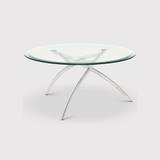 Stressless Enigma Table, Silver Glass | Barker & Stonehouse