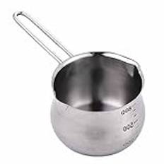 800ml Stainless Steel Multipurpose Sauce Pan/Pot with Two Side Spouts for Easy Pour, Milk Warmer Pot Mini Saucepan with Spout