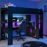 Online Black Gaming High Sleeper Bed - Kids Avenue