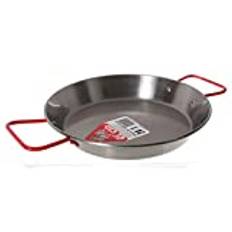 La Ideal Polished Steel Paella Pan, Silver/Red, 24 cm, Pack of 12