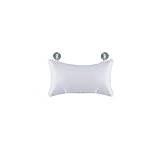 AQUALONA Pique Bath Pillow - Soft, Comfortable Support for Head and Neck - Strong Non-Slip Suction Cups Keep Bathtub Pillow Firmly in Place – White, 28x20cm