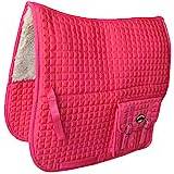 CHALLENGER Horse Quilted English Saddle PAD Pink Fleece Padded Aussie Australian 7275