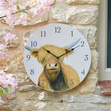 Highland Cow 30cm Wall Clock