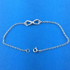 925 sterling silver belcher chain infinity bracelet anklet 6" to 12"