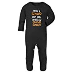 Only A Ginger Can Call Another Statement Baby Romper Jumpsuit with feet, 3-6 Months, Black