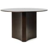 Bue Dining Table Ø120 cm, Dark Stained Oak