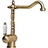 Franke Old England Traditional Bronze Single Lever Kitchen Sink Mixer Tap