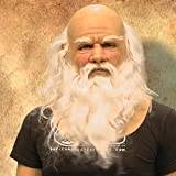 Christmas Santa Claus Mask, Latex Mask Latex Full Head Realistic Face Human Mask Rubber Party Costume Props Christmas Mask for Men Women Kids (B)