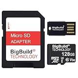 BigBuild Technology 128GB Ultra Fast 100MB/s U3 microSDXC Memory Card For NextBase 422GW, 522GW, 622GW Dash Cam