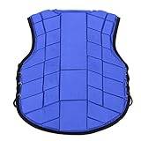 RiToEasysports Kids Equestrian Vest, Shock Absorption Vest Safety Horse Riding Protective Gear Body Protector Blue (CM)