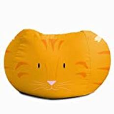 rucomfy Beanbags Animal Kids Bean Bag. Toddler Bedroom Chair. Machine Washable. Comfortable & Durable. 60 x 80cm (Beanbag Only, Cat)