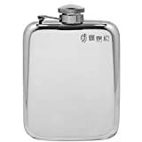 English Pewter Company 4oz Plain Captive Top Pewter Hip Flask [SF434CT]