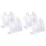 Ciieeo 4 Pcs Vertical Photo Album Acrylic Sign Holder Photo Flip Book L Menu Holder Photo Storage Holder Photo Frame for Table Photo Display Book Table Photo Book Stand Mini Clamshell