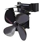Valiant Remora Magnetic Flue Pipe Heat Powered Stove Fan (FIR350), Black, 200 mm