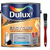 New 2017 Dulux Easycare Washable & Tough Matt Warm Pewter 2.5L with Unique Stain Repellent Technology. Includes PSP Touch-up Brush.